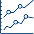 Drawn image of line graph