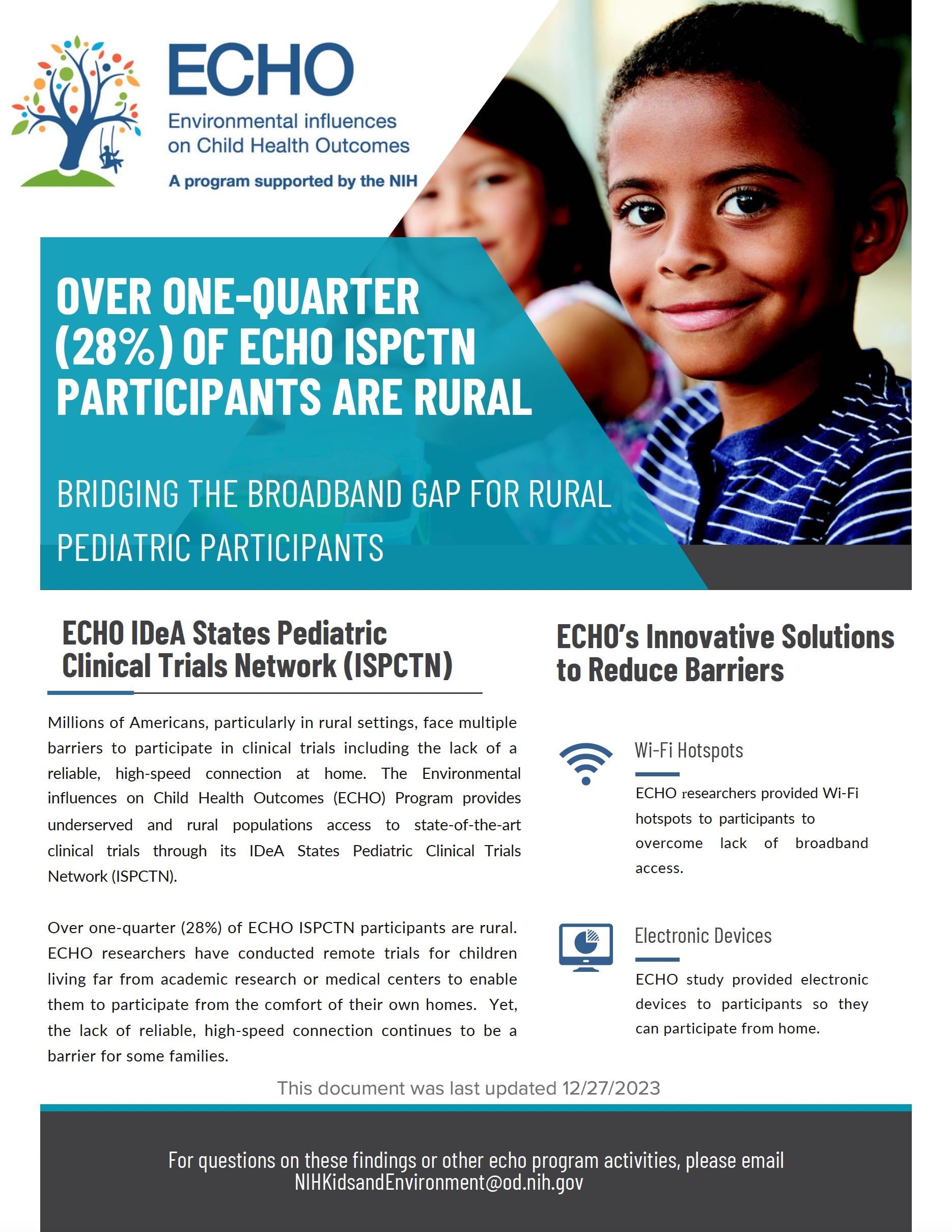 Bridging the Broadband Gap for Rural Pediatric Participants