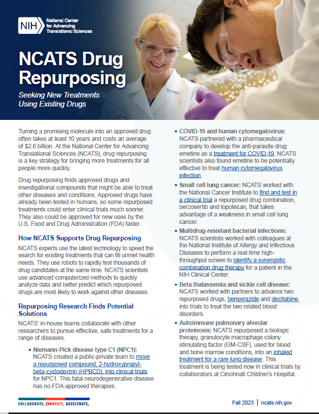 First page of a factsheet