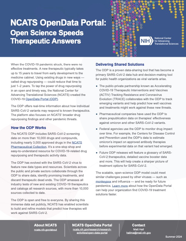 First page of a fact sheet