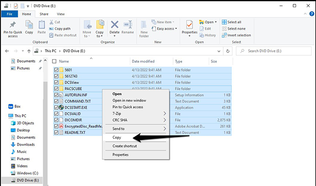 copy drop down window