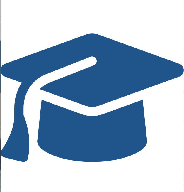blue gradiation cap icon