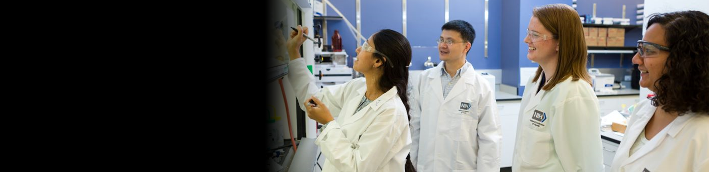 Researchers in lab
