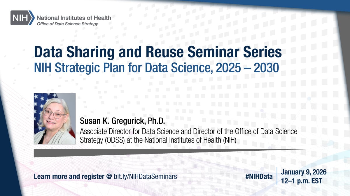 January Data Sharing and Reuse Seminar Promo.