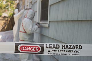 Lead abatement with “danger” tape