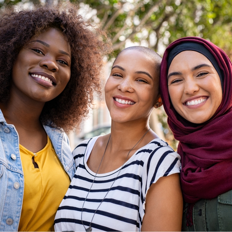 multiethnic group of women