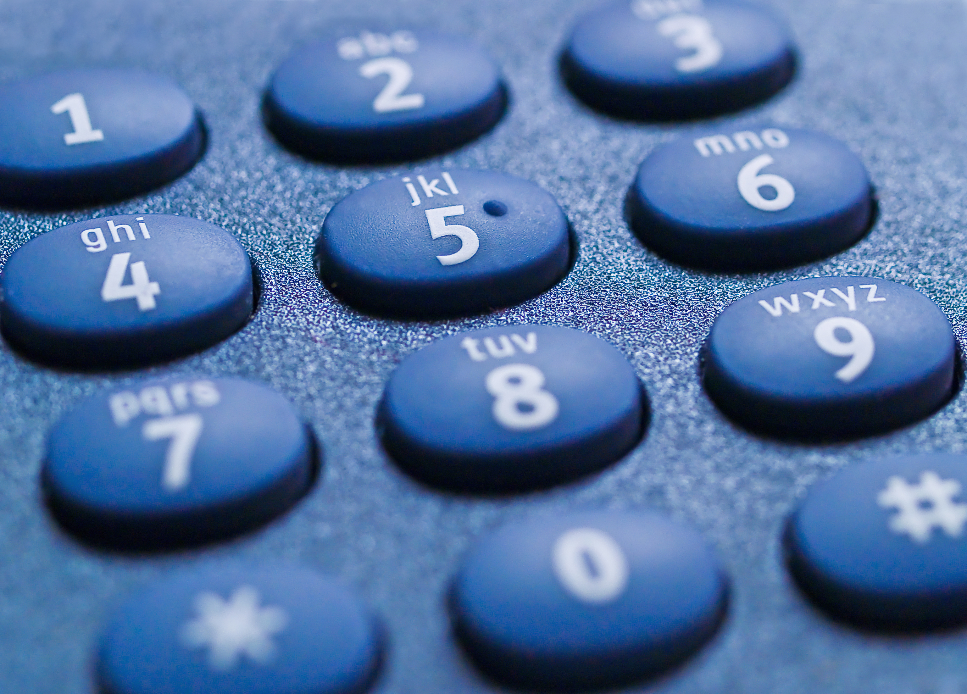 Close-up of a teleconferencing number pad