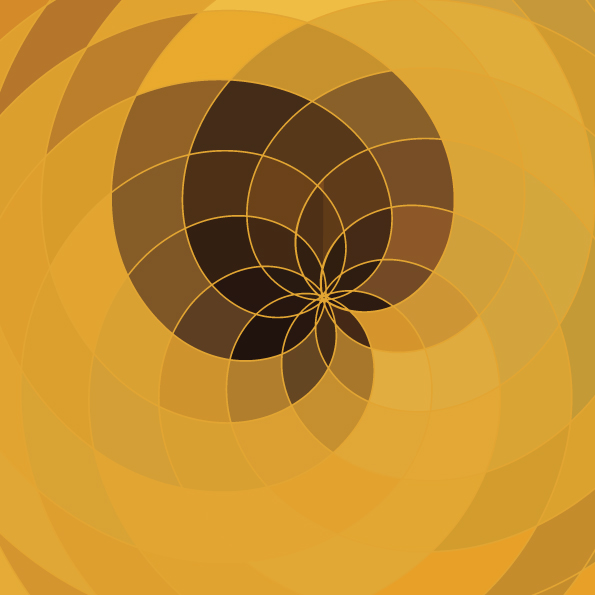 Abstract yellow floral shape background