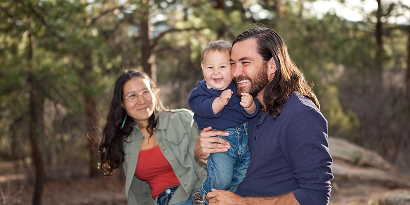 Family smiling