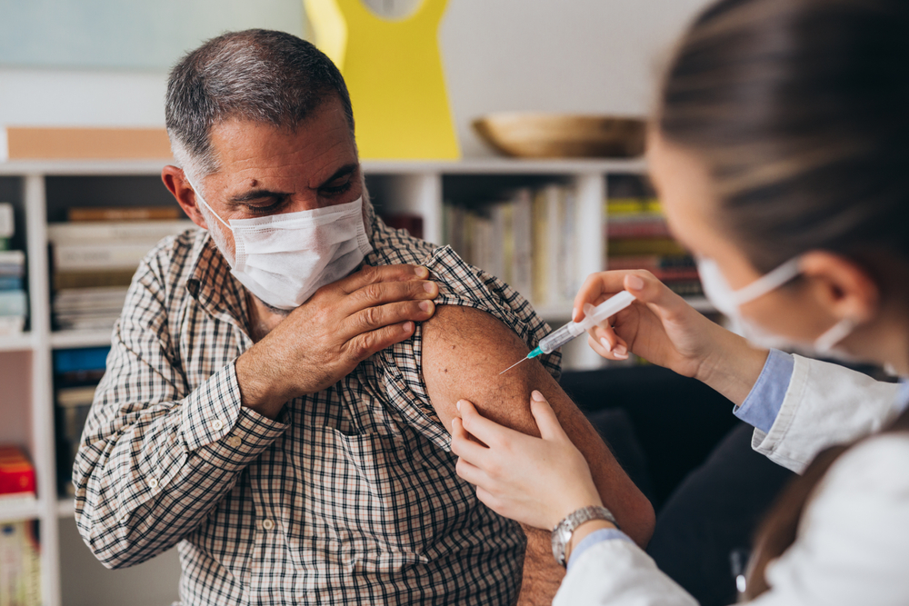 Man getting a vaccine