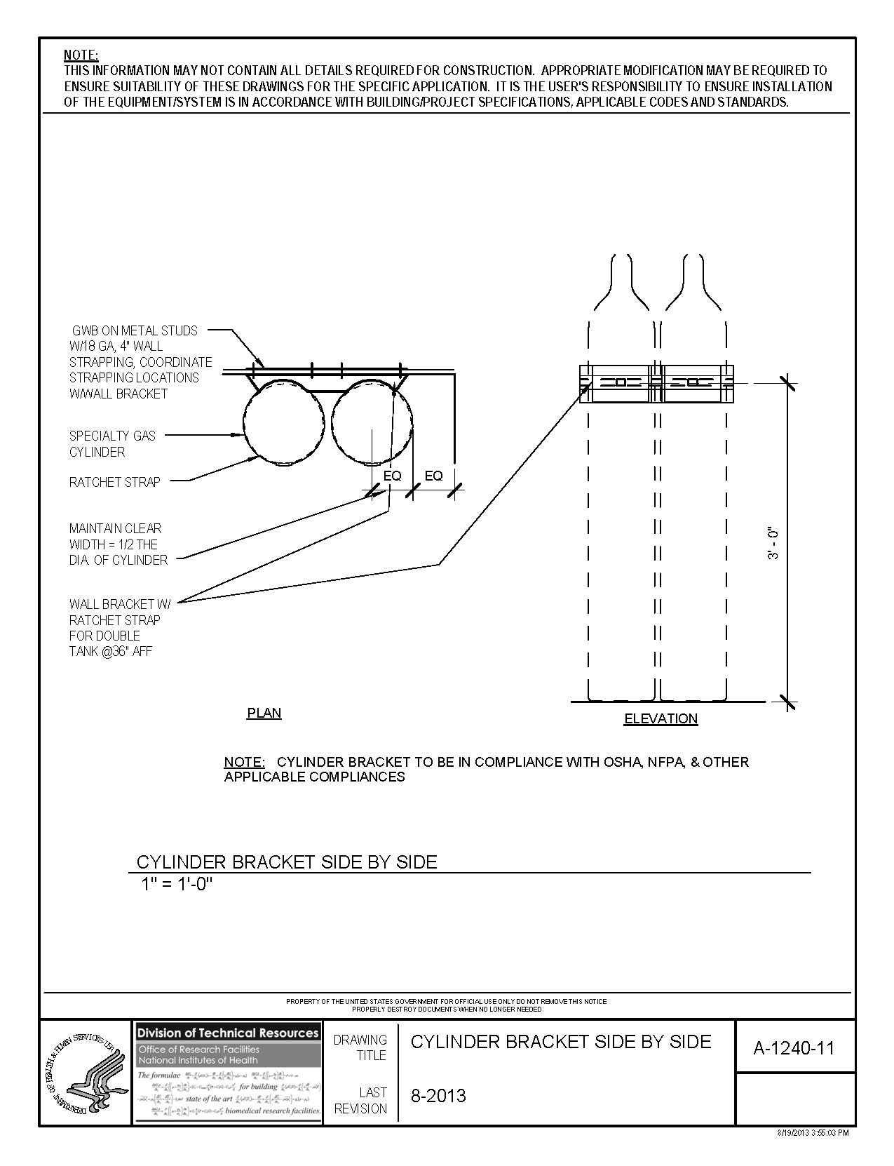 A-1240-11 Cylinder Bracket Side by Side