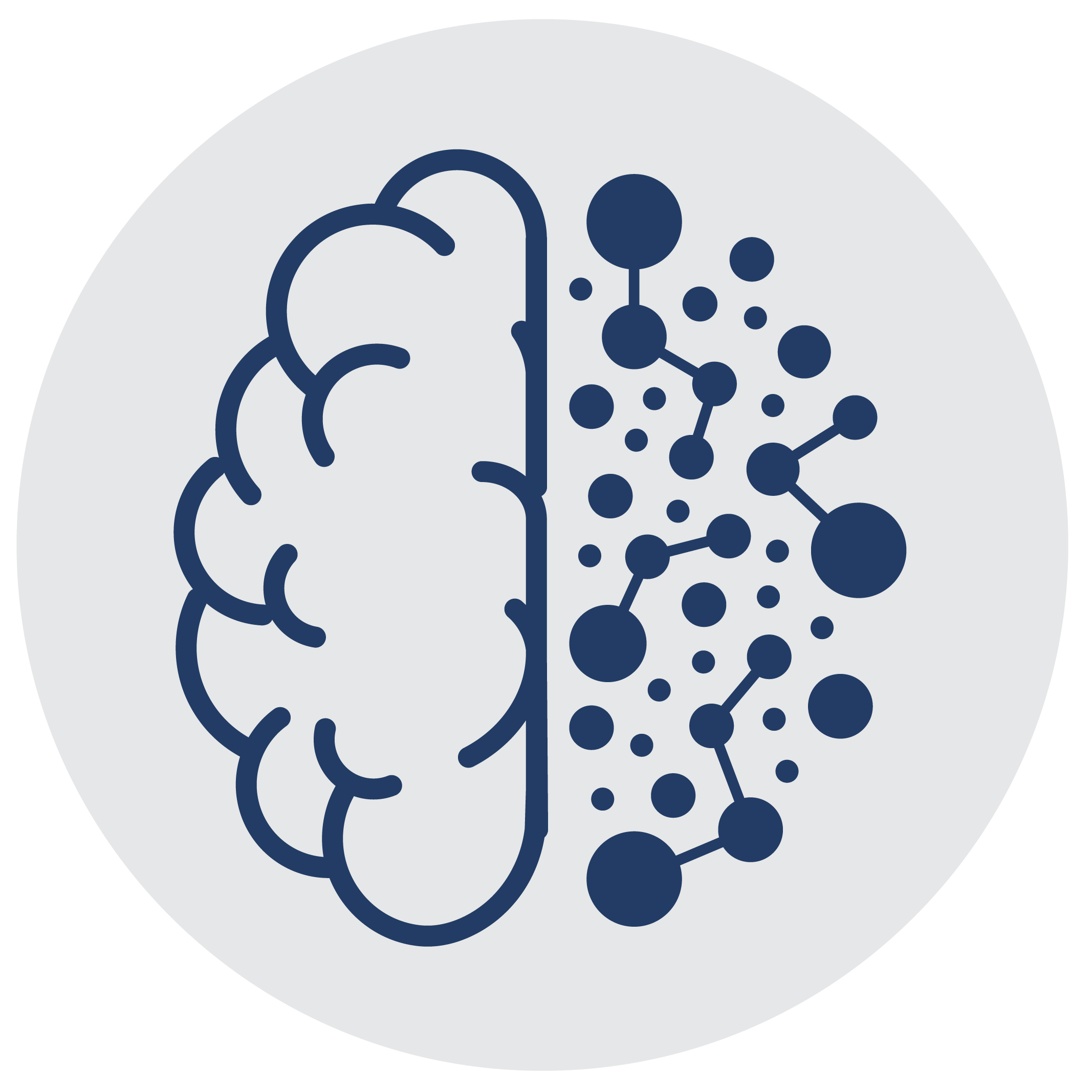 Brain icon showing brain chemistry