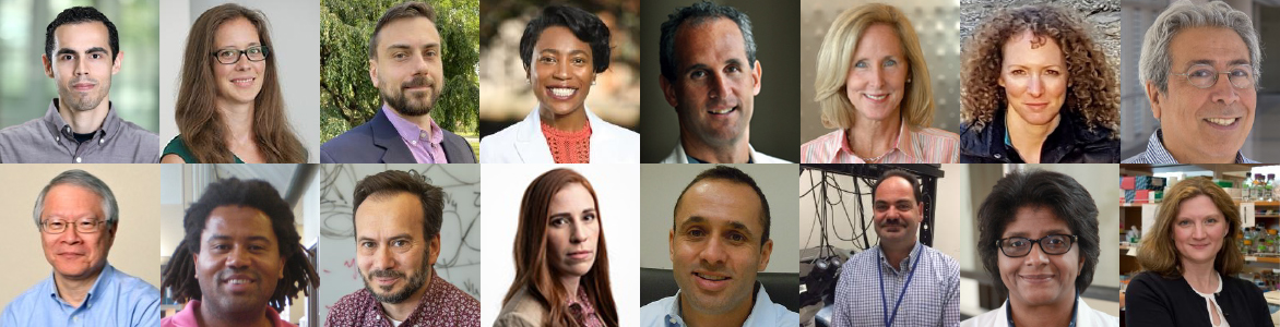 16 headshots of scientific researchers