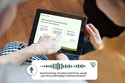 Beaver Health app being used on a tablet