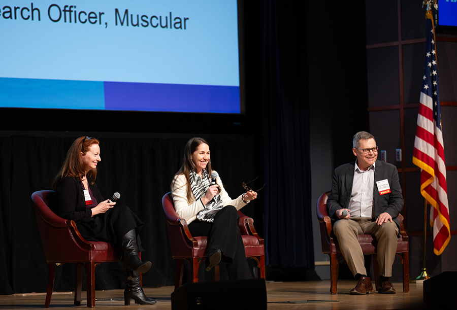 Eric P. Hoffman, Ph.D., and Sharon Hesterlee, Ph.D., with Dominique C. Pichard, M.D.