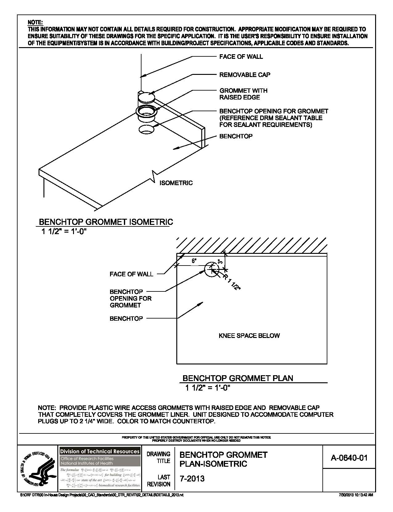 Benchtop Grommet Plan