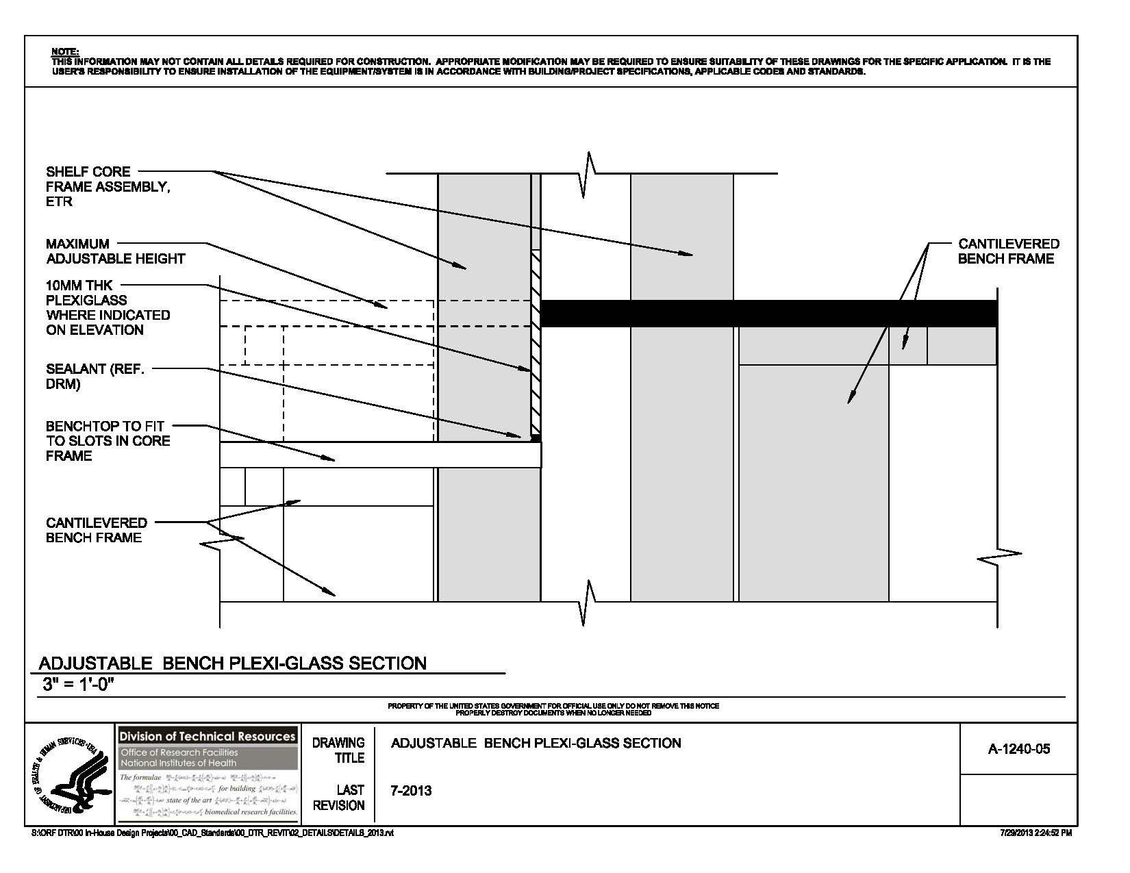 Adjustable Bench Plexi-Glass Section
