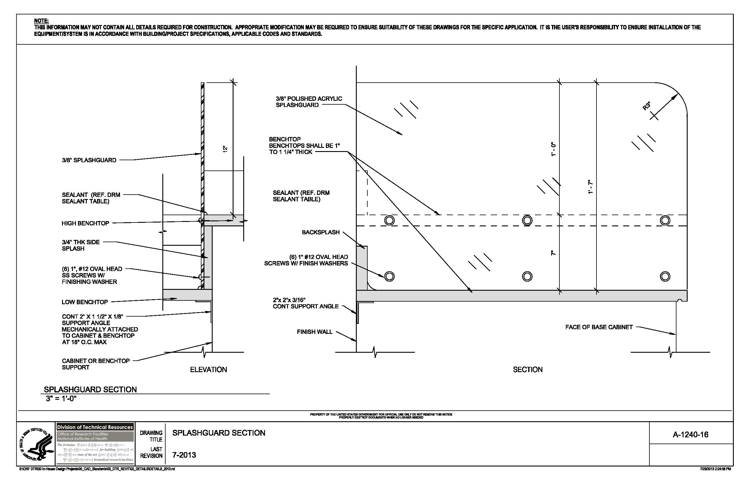 A-1240-16 Splashguard Section