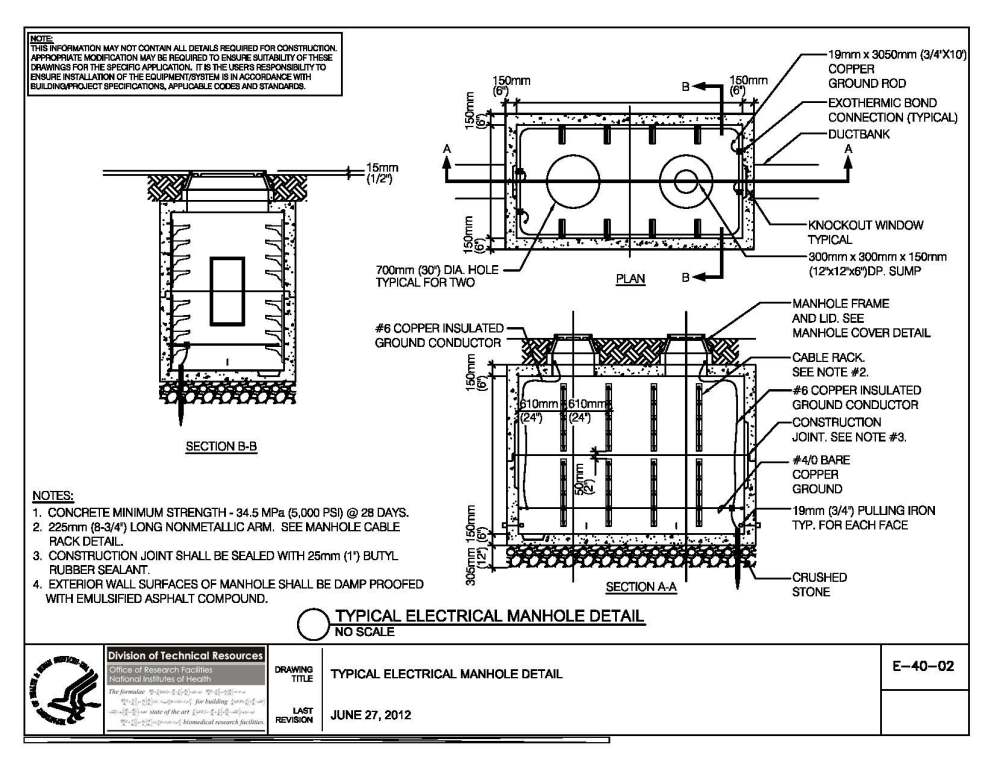 Thumbnail of E-40-02 Typical Electrical Manhole
