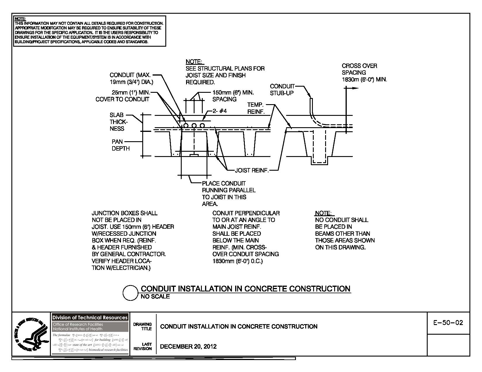 Thumbnail of E-50-02 Conduit Installation in Concrete Construction