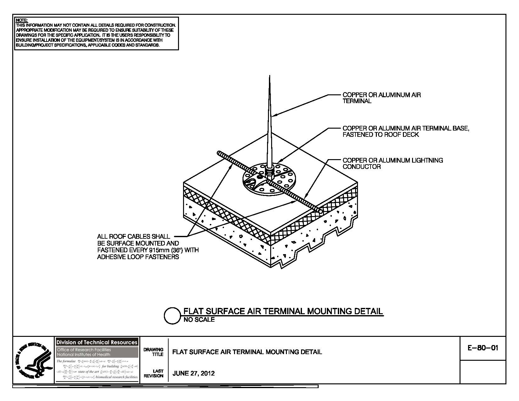 Thumbnail of E-80-01 Flat Surface Air Terminal Mounting