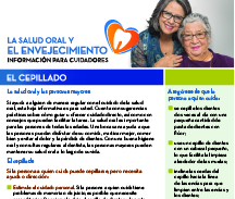  Imagen de la publicación “El Cepillado: Información para cuidadores”  que muestra a madre e hija adulta sonriendo.
