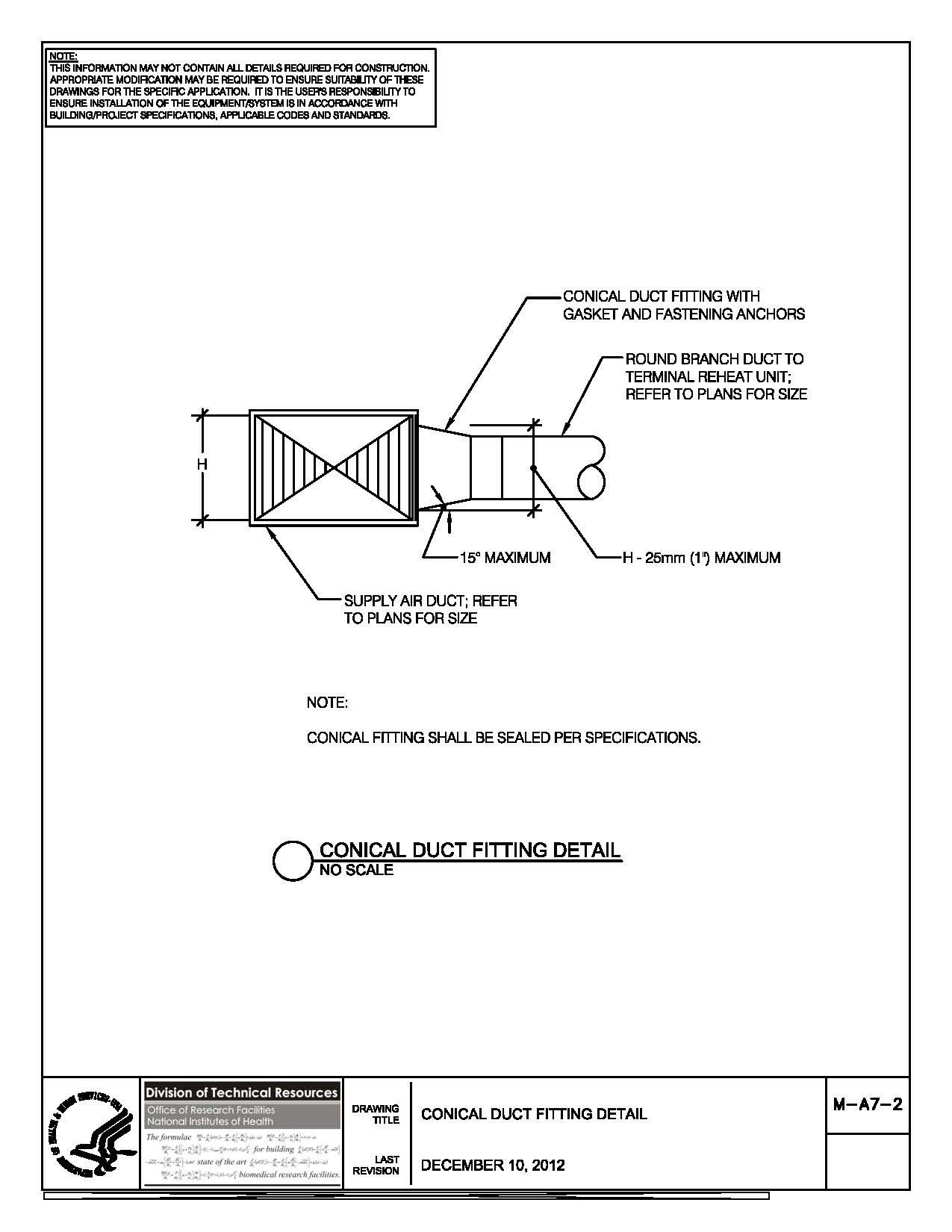 Thumbnail of M-A7-2 Conical Duct Fitting