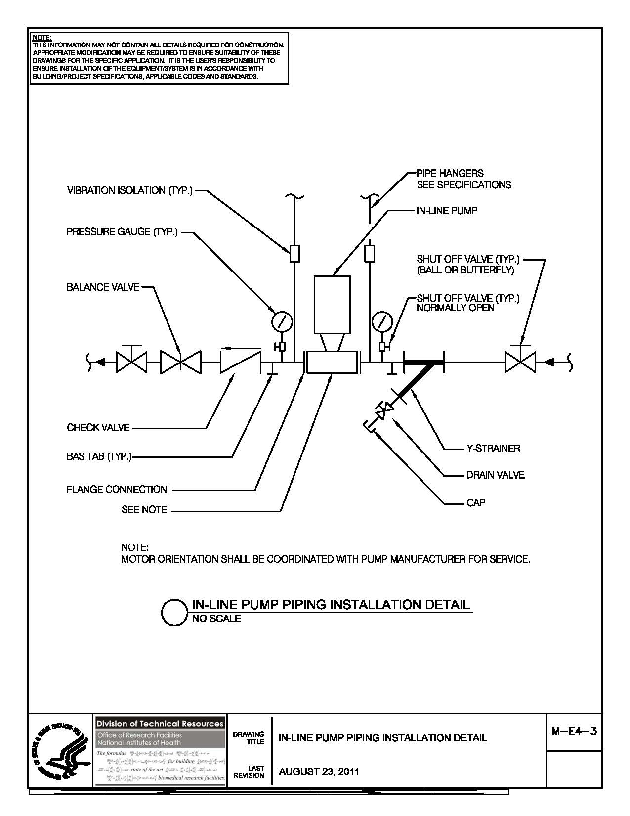 Thumbnail of M-E4-3 In Line Pump Piping Installation