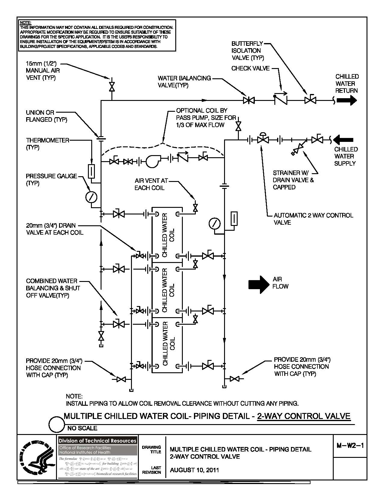 Thumbnail of M-W2-1_Multiple Chilled Water Coil - Piping detail