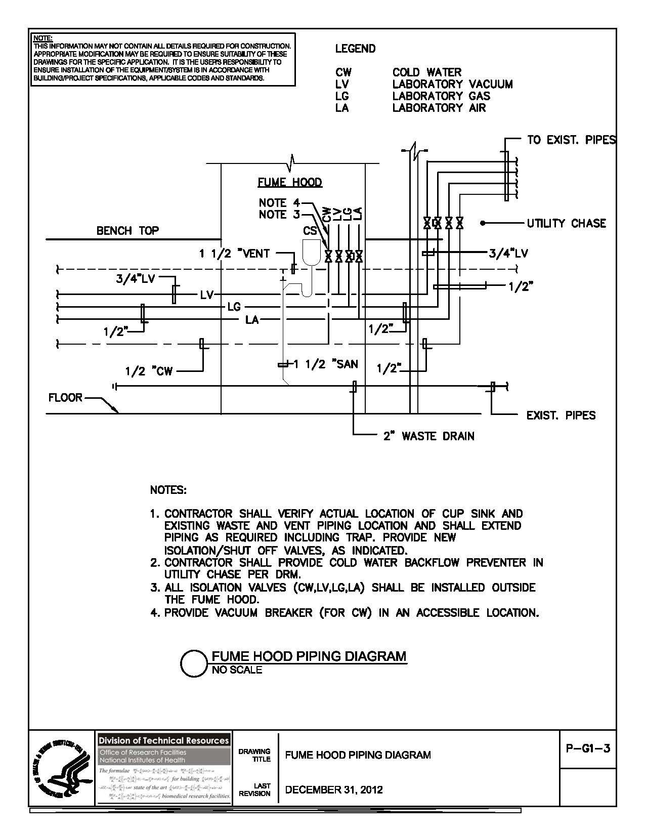 Thumbnail of P-G1-3 Fume Hood Piping Diagram