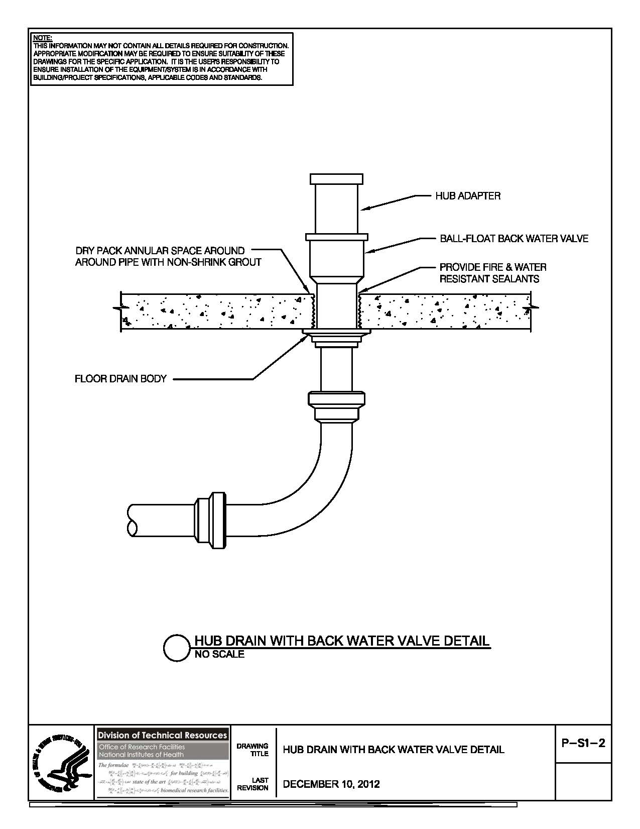 Thumbnail of P-S1-2 HUB Drain with back water valve