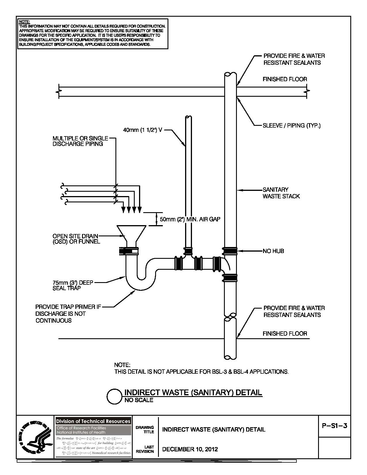 Thumbnail of P-S1-3 Indirect Waste (Sanitary)