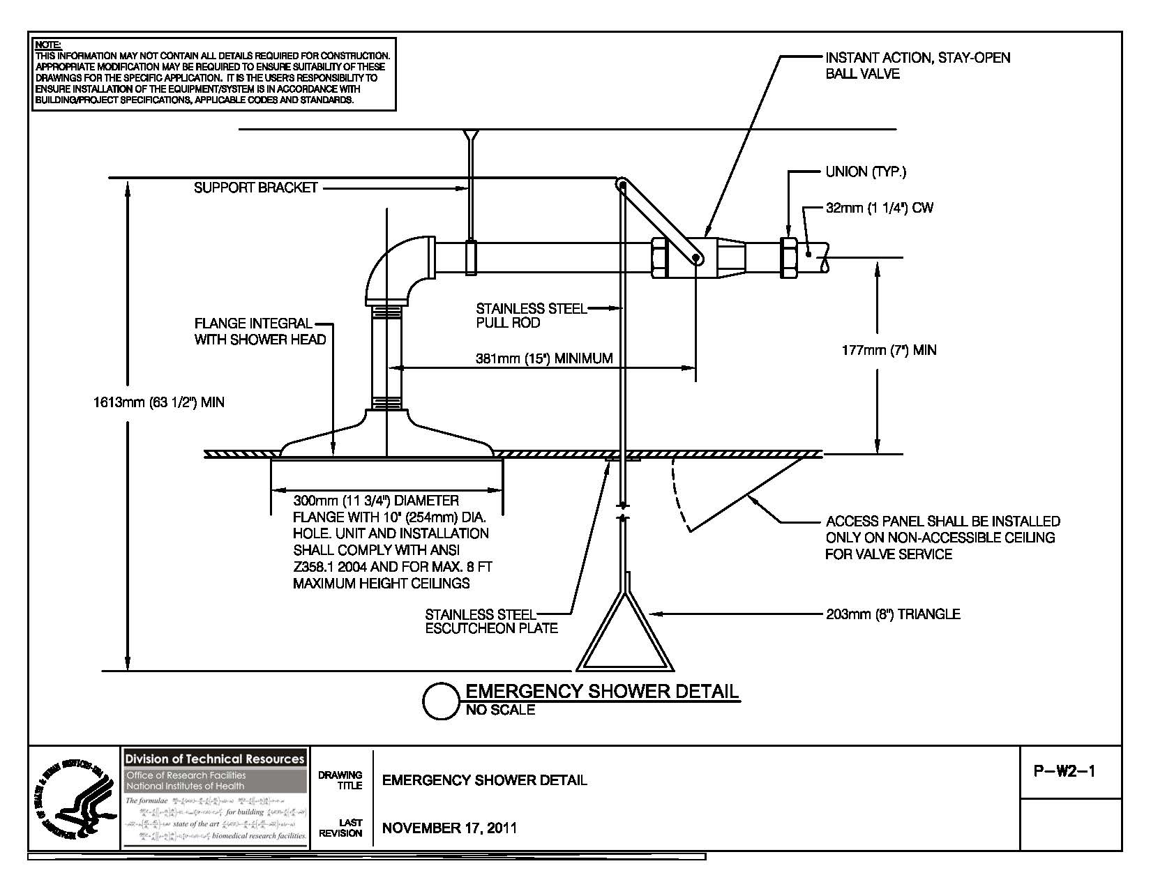 Thumbnail of P-W2-1_Emergency Shower Detail