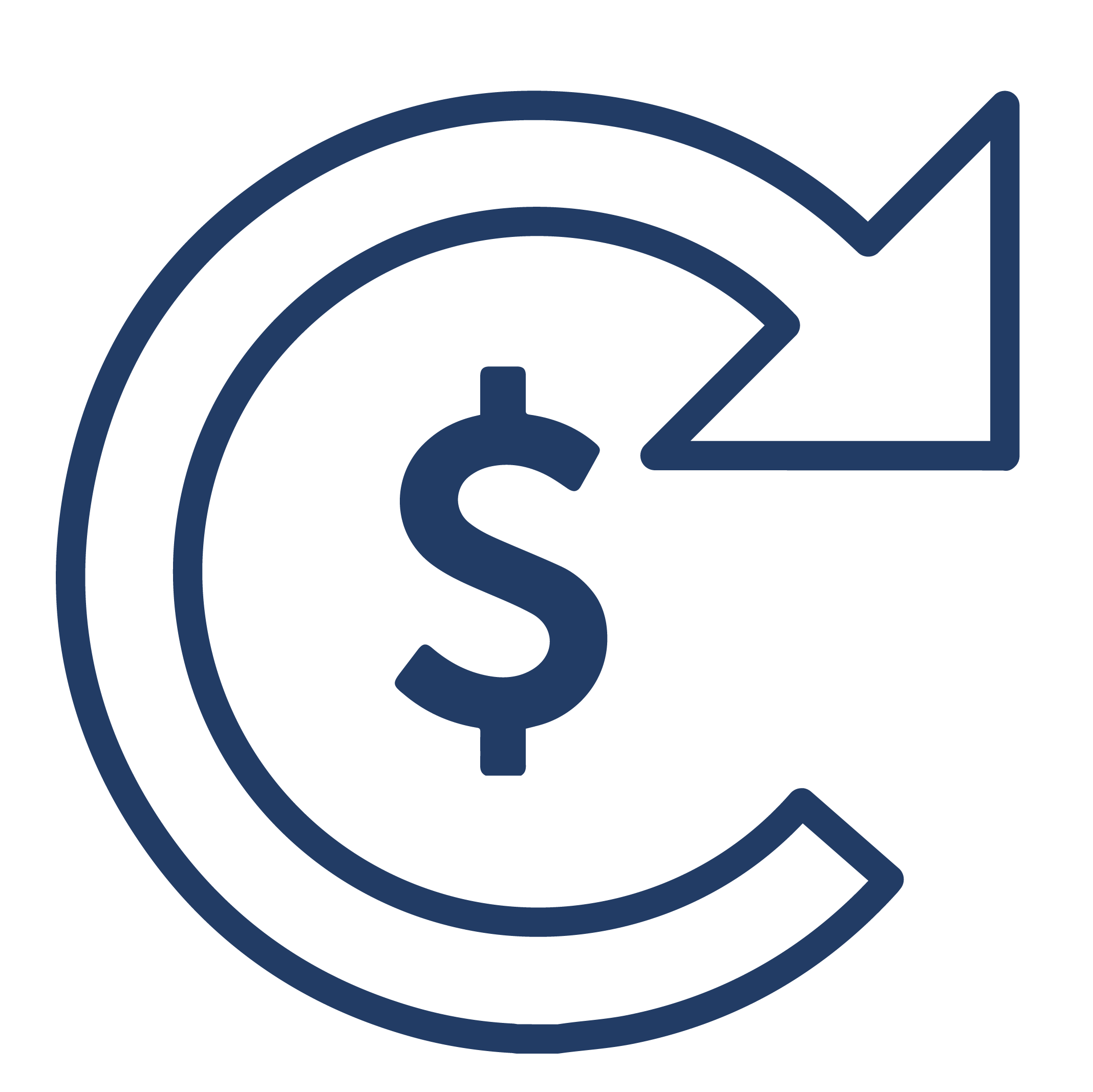 dollar sign with arrow turning right