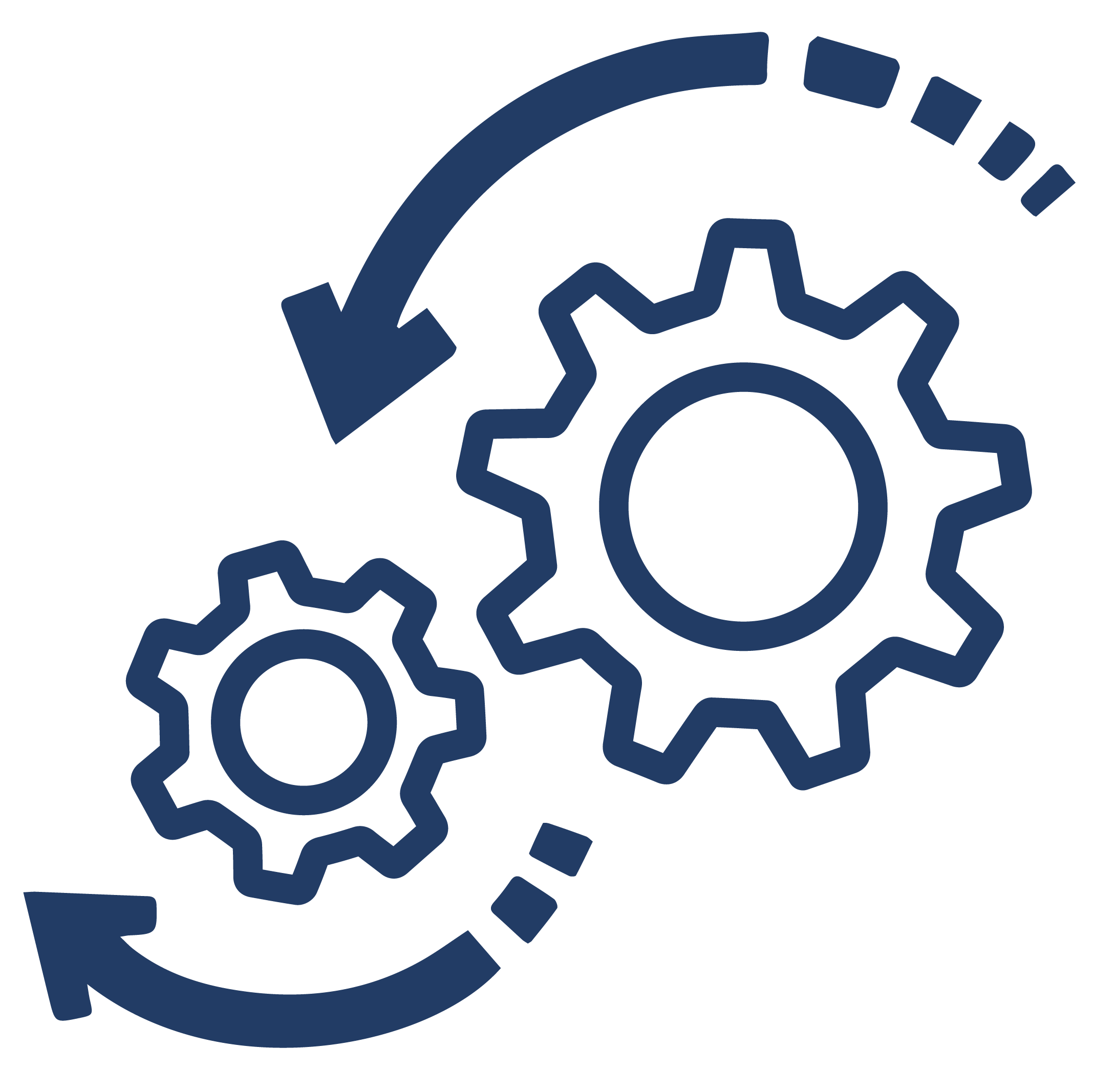 gears turning