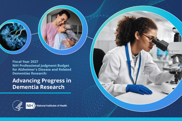 Fiscal Year 2027 NIH Professional Judgment Budget for Alzheimer's Disease and Related Dementias Research cover.