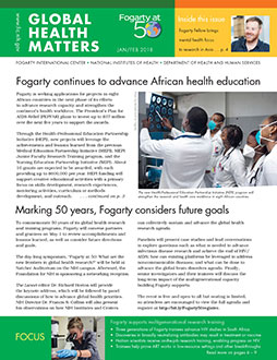 Cover of January February 2018 issue of Global Health Matters