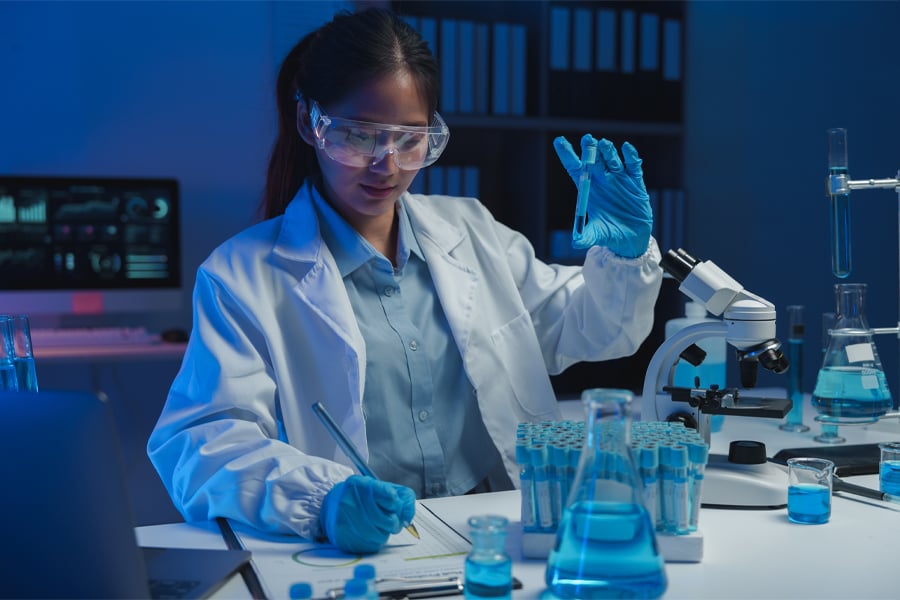 scientist working in lab