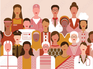Women in various uniforms and careers, showcasing diversity and empowerment.