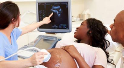 woman getting ultrasound