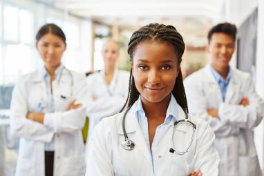 a group of young scientists